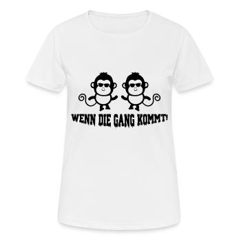 affen gang - Frauen T-Shirt atmungsaktiv - Weiß - Vorne - AI Model Female 172 dark (172cm)