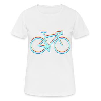 Gravel Bike Vélo de route Bike Glitch - T-shirt respirant Femme - blanc - Devant - AI Model Female 172 dark (172cm)