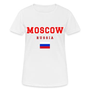 Moscou, Russie - T-shirt respirant Femme - blanc - Devant - AI Model Female 172 dark (172cm)