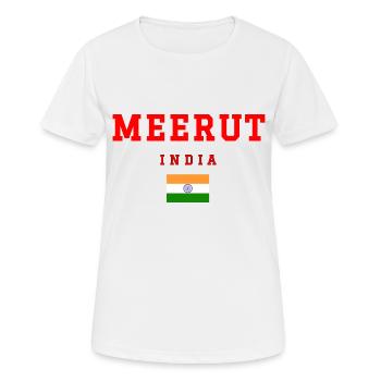 Meerut Indien - Frauen T-Shirt atmungsaktiv - Weiß - Vorne - AI Model Female 172 dark (172cm)