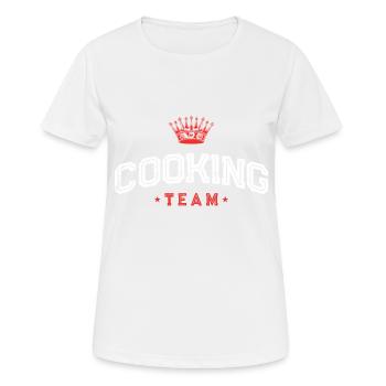 Équipe de cuisine Cuisson Cuisson - T-shirt respirant Femme - blanc - Devant - AI Model Female 172 dark (172cm)