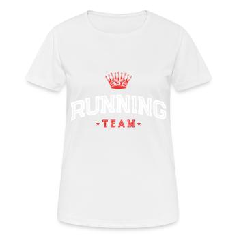 Équipe de course à pied - T-shirt respirant Femme - blanc - Devant - AI Model Female 172 dark (172cm)