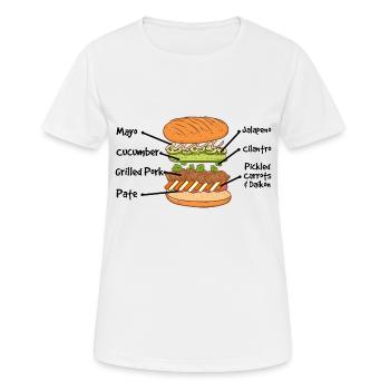 Vietnam Viet Banh Mi Brot Vietnamese I Geschenk - Frauen T-Shirt atmungsaktiv - Weiß - Vorne - AI Model Female 172 dark (172cm)