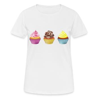 Muffins - Women's Breathable T-Shirt - white - Front - AI Model Female 172 dark (172cm)