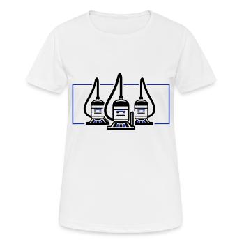 Nettoyage de l’aspirateur - T-shirt respirant Femme - blanc - Devant - AI Model Female 172 dark (172cm)
