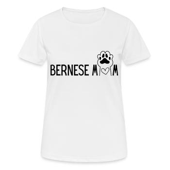 Minimalist Bernese mama Gift Bernese Mountain Dog - Women's Breathable T-Shirt - white - Front - AI Model Female 172 dark (172cm)