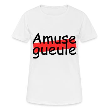 Amuse gueule - T-shirt respirant Femme - blanc - Devant - AI Model Female 172 dark (172cm)