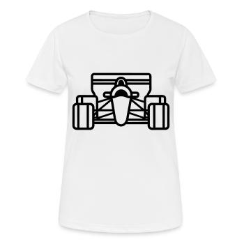 F1-Rennwagen - Frauen T-Shirt atmungsaktiv - Weiß - Vorne - AI Model Female 172 dark (172cm)