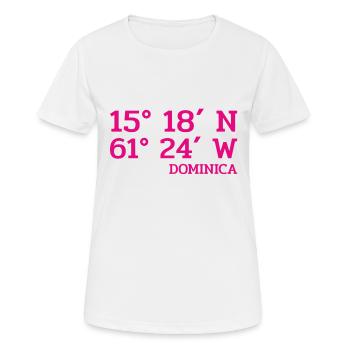 Dominica Coordinates - Coordinates - Caribbean - Women's Breathable T-Shirt - white - Front - AI Model Female 172 dark (172cm)