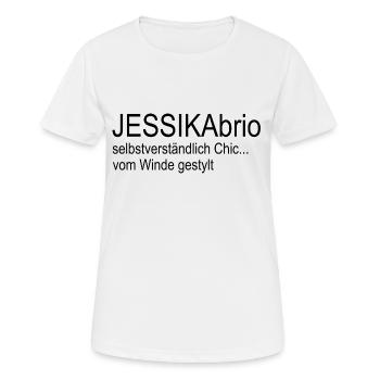 Top moderner T-Shirt Design Must have 2024 - Frauen T-Shirt atmungsaktiv - Weiß - Vorne - AI Model Female 172 dark (172cm)