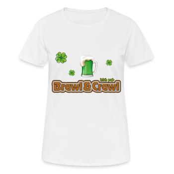 Irish Pub - Bagarre et crawl - T-shirt respirant Femme - blanc - Devant - AI Model Female 172 dark (172cm)