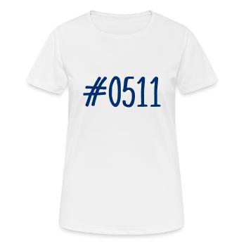 #0511 - 0511 - Vorwahl Hannover - Telefon - Frauen T-Shirt atmungsaktiv - Weiß - Vorne - AI Model Female 172 dark (172cm)
