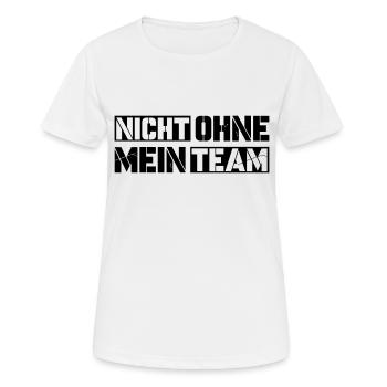 without my team - Women's Breathable T-Shirt - white - Front - AI Model Female 172 dark (172cm)