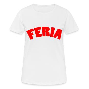 Feria-Logo - Frauen T-Shirt atmungsaktiv - Weiß - Vorne - AI Model Female 172 dark (172cm)