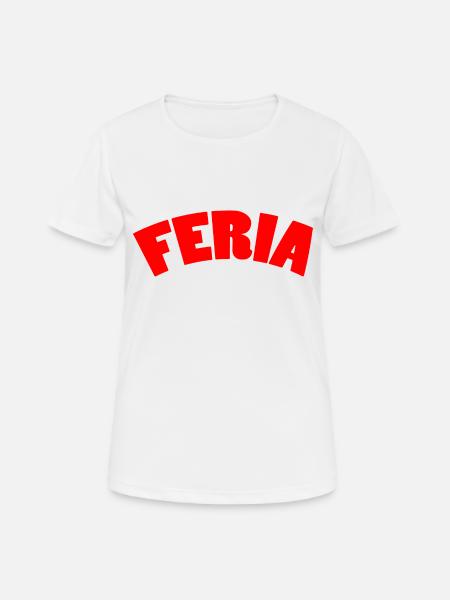 Feria-Logo - Frauen T-Shirt atmungsaktiv - Weiß