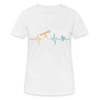 Heartbeat Retro Teleskop - Frauen T-Shirt atmungsaktiv - Weiß - Vorne - AI Model Female 172 dark (172cm)
