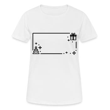 Weihnachtlicher Rahmen - Frauen T-Shirt atmungsaktiv - Weiß - Vorne - AI Model Female 172 dark (172cm)