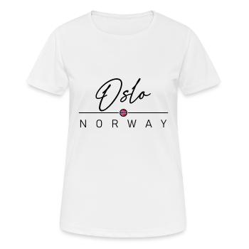 Norvège - Oslo - Norvège - Norvège - T-shirt respirant Femme - blanc - Devant - AI Model Female 172 dark (172cm)