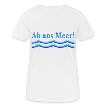 Au large de la mer - T-shirt respirant Femme - blanc - Devant - AI Model Female 172 dark (172cm)