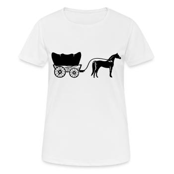 Calèche western - T-shirt respirant Femme - blanc - Devant - AI Model Female 172 dark (172cm)