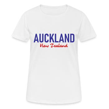Auckland - New Zealand- Aotearoa - Maori - Kiwi - Women's Breathable T-Shirt - white - Front - AI Model Female 172 dark (172cm)