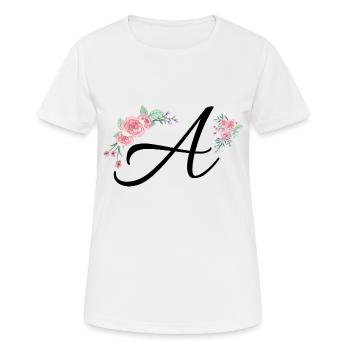 Brief an Blumen - Frauen T-Shirt atmungsaktiv - Weiß - Vorne - AI Model Female 172 dark (172cm)