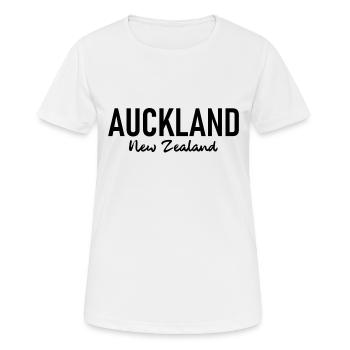 Auckland - New Zealand - Aotearoa - Maori - Kiwi - Women's Breathable T-Shirt - white - Front - AI Model Female 172 dark (172cm)