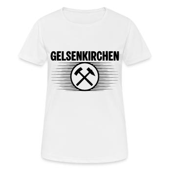 Gelsenkirchen Bergbau Glueck auf - Frauen T-Shirt atmungsaktiv - Weiß - Vorne - AI Model Female 172 dark (172cm)
