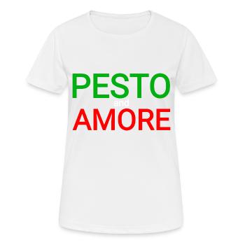 Pesto Amore - Women's Breathable T-Shirt - white - Front - AI Model Female 172 dark (172cm)
