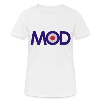 Mod - Frauen T-Shirt atmungsaktiv - Weiß - Vorne - AI Model Female 172 dark (172cm)