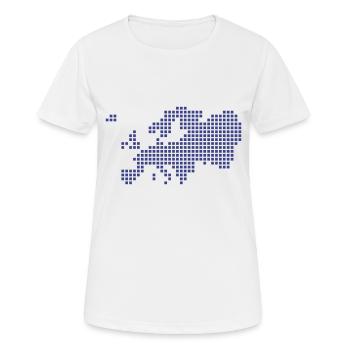 Europe pixel map - T-shirt respirant Femme - blanc - Devant - AI Model Female 172 dark (172cm)