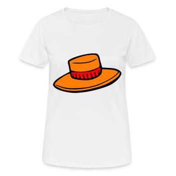 Hut - Frauen T-Shirt atmungsaktiv - Weiß - Vorne - AI Model Female 172 dark (172cm)