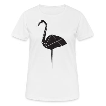 Vector flamingo - Women's Breathable T-Shirt - white - Front - AI Model Female 172 dark (172cm)
