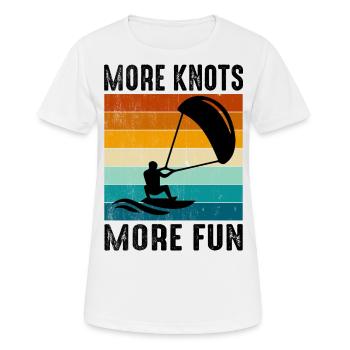 Kitesurfing Kitesurf Kiteboarding Kiteboarder - T-shirt respirant Femme - blanc - Devant - AI Model Female 172 dark (172cm)