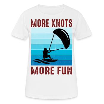Kitesurfing Kitesurf Kiteboarding Kiteboarder - T-shirt respirant Femme - blanc - Devant - AI Model Female 172 dark (172cm)