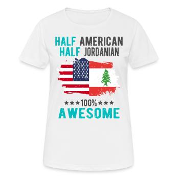 Halb Amerikaner Halb Jordanier - Frauen T-Shirt atmungsaktiv - Weiß - Vorne - AI Model Female 172 dark (172cm)