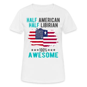 Halb Amerikaner Halb Libyer - Frauen T-Shirt atmungsaktiv - Weiß - Vorne - AI Model Female 172 dark (172cm)