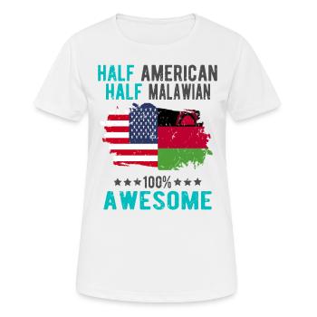 Half American Half Malawi - Women's Breathable T-Shirt - white - Front - AI Model Female 172 dark (172cm)
