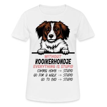 Ohne Kooikerhondje ist alles doof - Frauen T-Shirt atmungsaktiv - Weiß - Vorne - AI Model Female 172 dark (172cm)