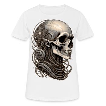 Crâne - T-shirt respirant Femme - blanc - Devant - AI Model Female 172 dark (172cm)