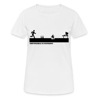 Impossible Is Nothing - T-shirt respirant Femme - blanc - Devant - AI Model Female 172 dark (172cm)