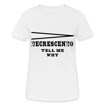 Decrescendo tell my why - Frauen T-Shirt atmungsaktiv - Weiß - Vorne - AI Model Female 172 dark (172cm)