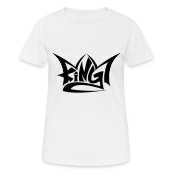 king - Women's Breathable T-Shirt - white - Front - AI Model Female 172 dark (172cm)
