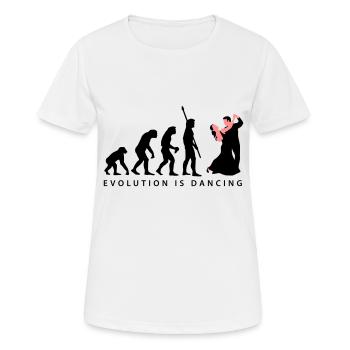 evolution_tanzpaar_b_2c - T-shirt respirant Femme - blanc - Devant - AI Model Female 172 dark (172cm)