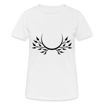 Kränze · Formen · Symbole · Flügel · Tribals - Frauen T-Shirt atmungsaktiv - Weiß - Vorne - AI Model Female 172 dark (172cm)