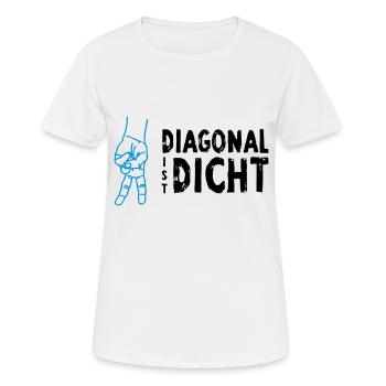 VolleyballFREAK Diagonal ist dicht MP - Frauen T-Shirt atmungsaktiv - Weiß - Vorne - AI Model Female 172 dark (172cm)