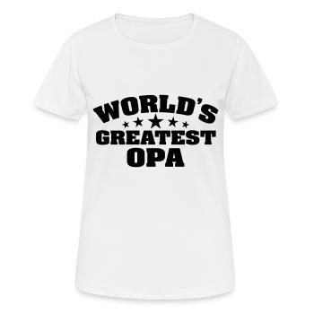 Mondes plus grand grand-père Meilleur grand-père dans le monde - T-shirt respirant Femme - blanc - Devant - AI Model Female 172 dark (172cm)