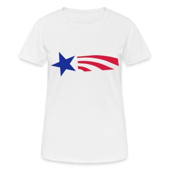 Star and Stripes - T-shirt respirant Femme - blanc - Devant - AI Model Female 172 dark (172cm)