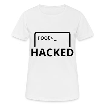 Hacked Hacker programmeur informatique - T-shirt respirant Femme - blanc - Devant - AI Model Female 172 dark (172cm)
