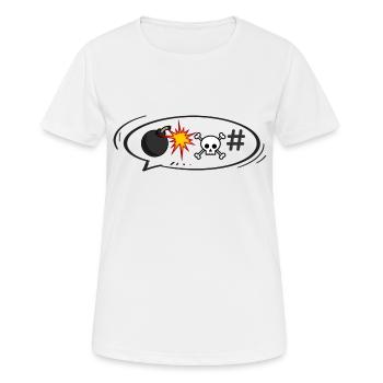 Rage speech bubble - Women's Breathable T-Shirt - white - Front - AI Model Female 172 dark (172cm)